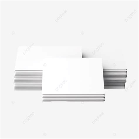 Isolated Floating White Business Cards Business Card Paper Png