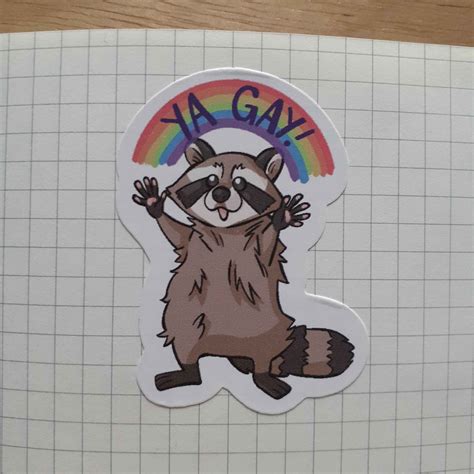 Gay Raccoon Sticker Etsy