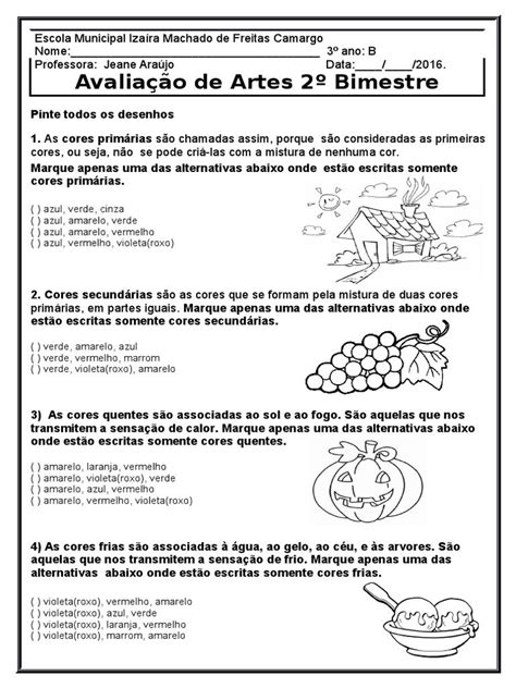 Artes 4 Ano Fundamental - Best 13 20 atividades de artes 4 ano fundamental para imprimir – Artofit