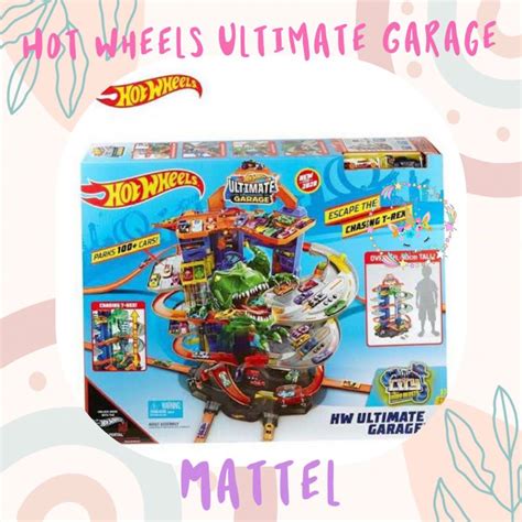 Jual MATTEL HOT WHEELS ULTIMATE GARAGE ROBO T REX TRACK PLAYSET ORIGINAL MAINAN LINTASAN MOBIL