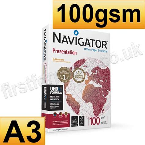 Navigator A3 Paper 100gsm Smooth White 500 Sheets First For Paper