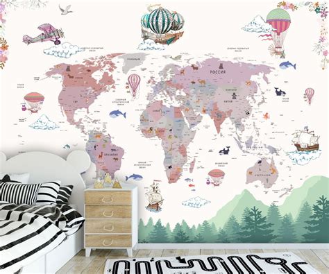 Красивая карта мира на стену - 45 фото