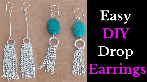 Easy Diy Wire Tassel Drop Earrings Wire Earrings Dangle Earrings Youtube