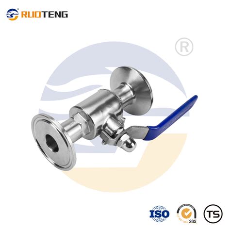 Ruoteng Sanitary Stainless Steel L Manual Clamped Two Piece