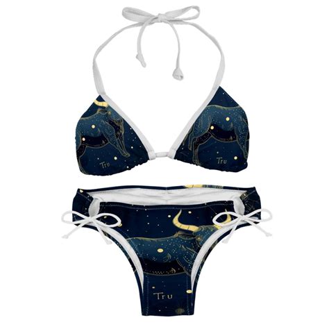 Taurus Constellation Detachable Sponge Bikini Set With Adjustable Strap Two Pack Ideal For