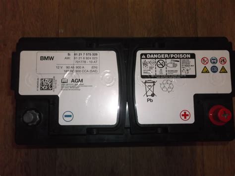 61216924023 Оригинальная акк.батарея BMW AGM BMW | Запчасти на DRIVE2