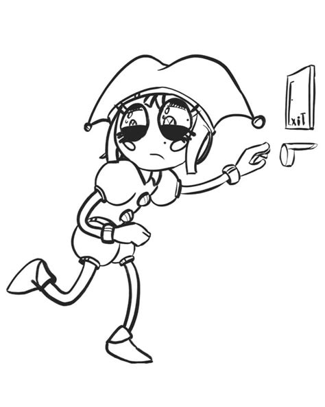 Pomni Coloring Pages Coloring Nation