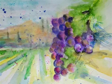 Tuscany Landscape Watercolor Painting On Paper Signed Artist Original