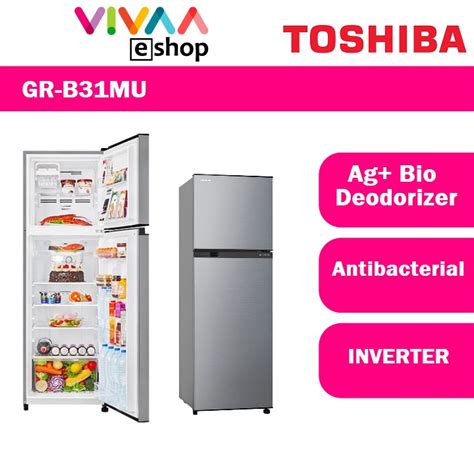 Toshiba GR B31MU Refrigerator 273L Top Mount Freezer 2 Door Fridge