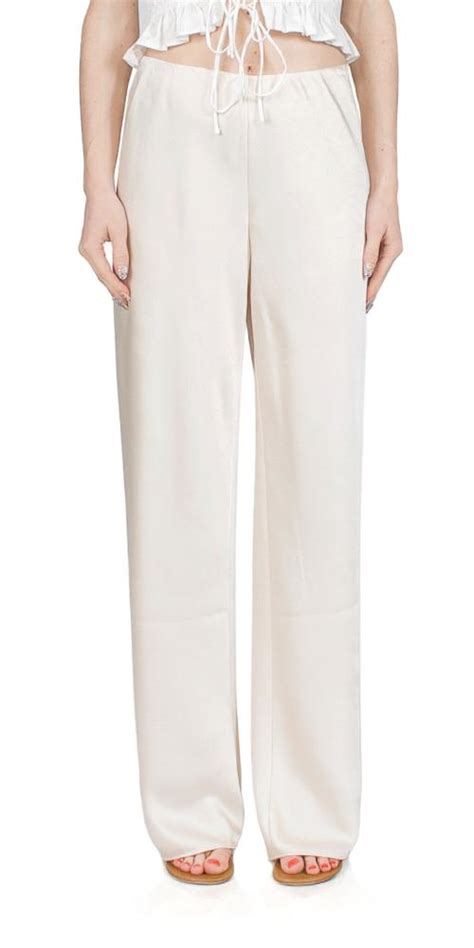 Vince Satin Bias Pants Bona In White Lyst Uk