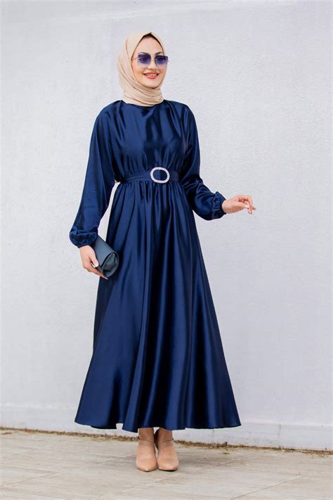 Nude Saten Mevlana Tesettür Abiye