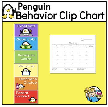 Penguin Theme - Behavior Clip Chart by That Fun Teacher | TPT