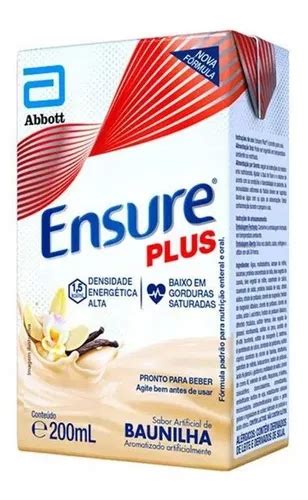 Kit Suplemento Nutricional Ensure Plus Sabor Baunilha Un