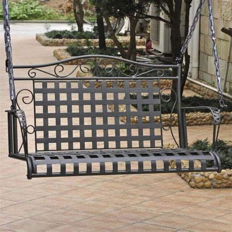 Madison Wrought Iron Porch Swing 3 Colors Available Outdoor Furniture Farm And Ranch Depot