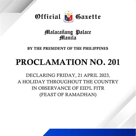 𝐏𝐑𝐎𝐂𝐋... - Official Gazette of the Republic of the Philippines | Facebook