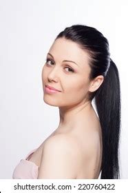 Brunette Ponytail Images Stock Photos Vectors Shutterstock