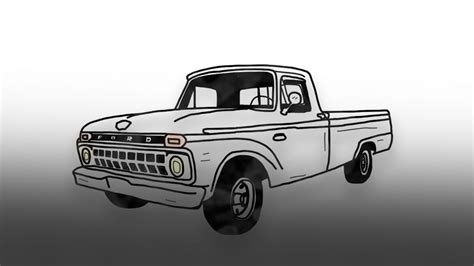 How To Draw A Lifted Ford Truck