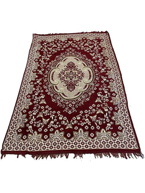 For Home Maroon Embroidery Velvet Carpet At Rs 460 Piece In Panipat