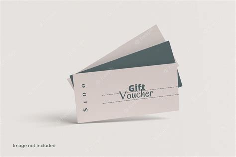 Premium Psd T Voucher Mockup