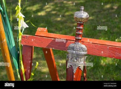 Ornate Ancient Roman Sword Hilt Stock Photo Alamy