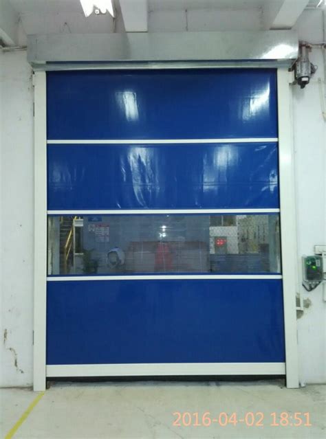 Blue Hinged Pvc Rapid Roll Up Door For Industries At In Vapi