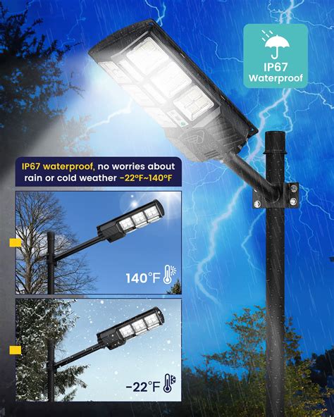 Lovus W Outdoor Solar Street Light Lm Solar Led Flood Security