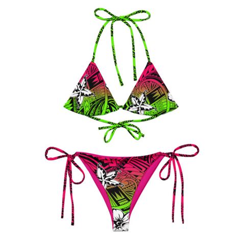 Flower Recycled String Bikini Squatch Gear
