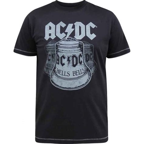 Mens Big Size Duke Highway D Official Acdc Hells Bells Printed T