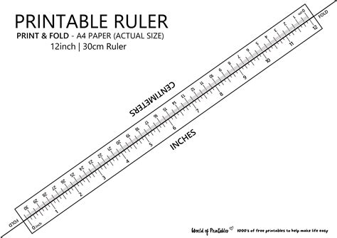 printable ruler 12 inch actual size - printable rulers free ...