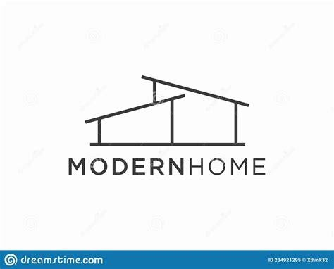 Simple Modern Building Architecture Logo Design With Line Art