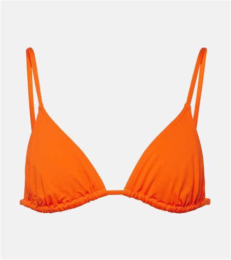 Mouna Small Bikini Top In Orange Eres Mytheresa