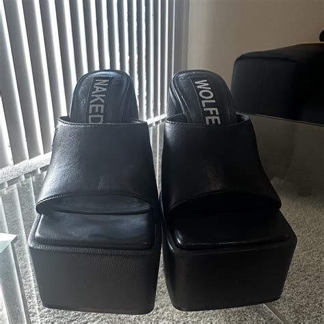 Naked Wolfe Women S Black Footwear Depop