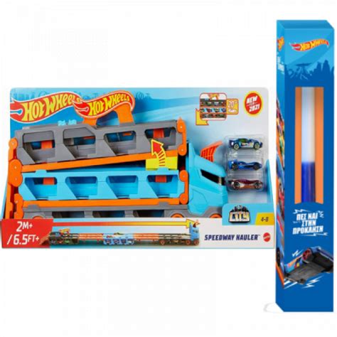 Παιχνιδολαμπάδα Mattel Hot Wheels Νταλίκα Αυτοκινητόδρομος Πίστα 2 Σε 1 GVG37 Toystories gr