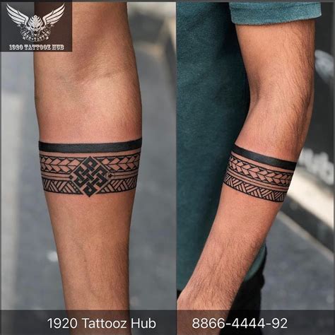 Native American Forearm Band Tattoos For Men