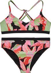 Μαγιο Bikini Set Roxy Active The Moves Floral Ανθρακι 10 Ετων 140 Cm m Beachwear παιδι PL2