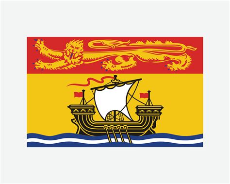 New Brunswick Canada Province Flag. Flag of NB, CA isolated on white