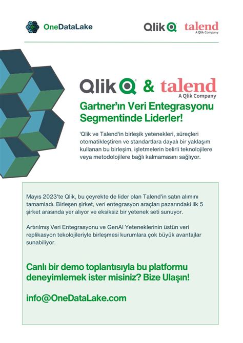 Onedatalake Linkedin‘de Qlik Ve Talend Gartnerın Veri Entegrasyon