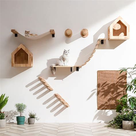 Amzwkt Kletterwand Katzen Katzentreppe Wand Katzenkletterwand