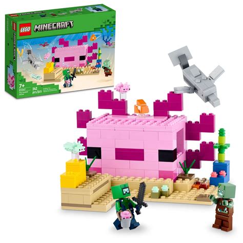 Amazon.com: LEGO Minecraft The Axolotl House 21247 Building Toy Set ...