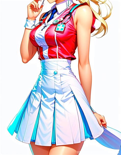 Provocative Blonde Nurse In White Uniform Stable Diffusion Online