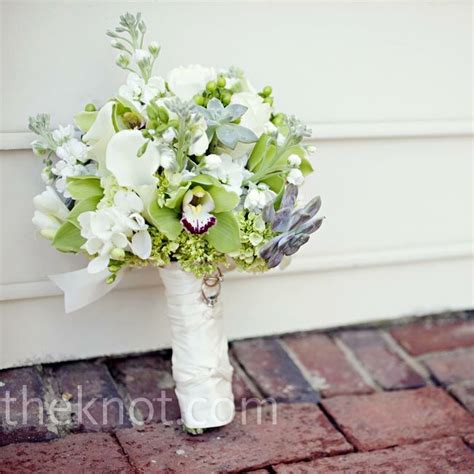 White And Green Wedding Bouquet