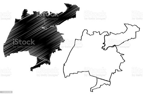 korolyov city map vector illustration scribble sketch city  korolev  kaliningrad map stock