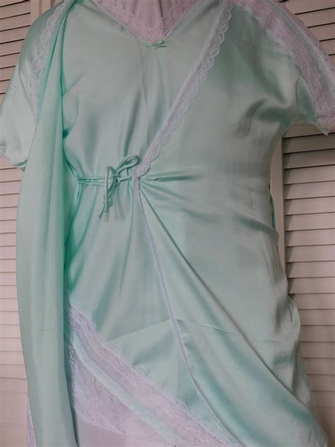 Vintage Lingerie Set Green Etsy