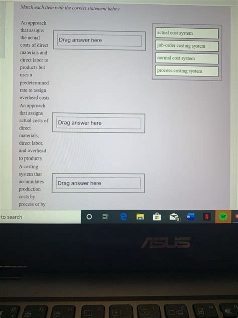 Solved Match each item with the correct statement below. An | Chegg.com