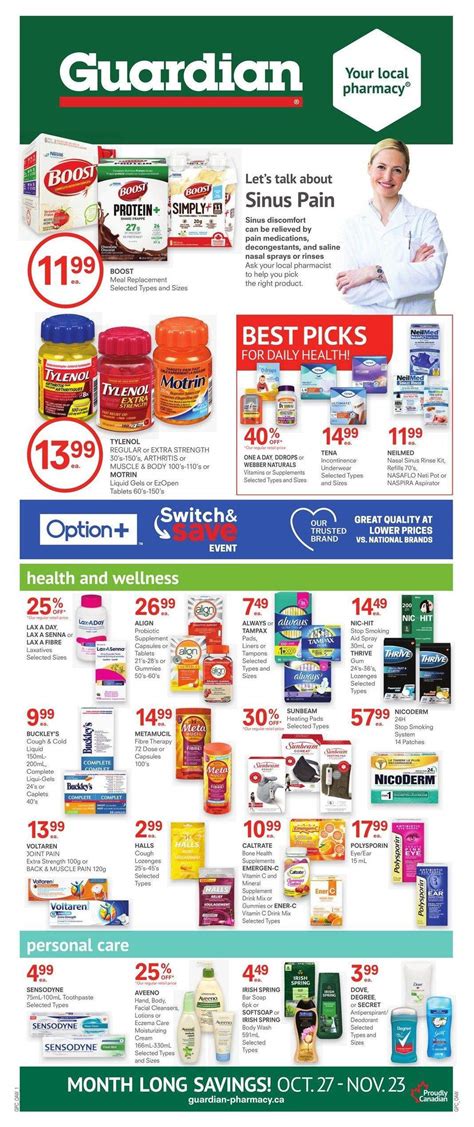 Guardian Pharmacy Monthly Flyer October 27 To November 23