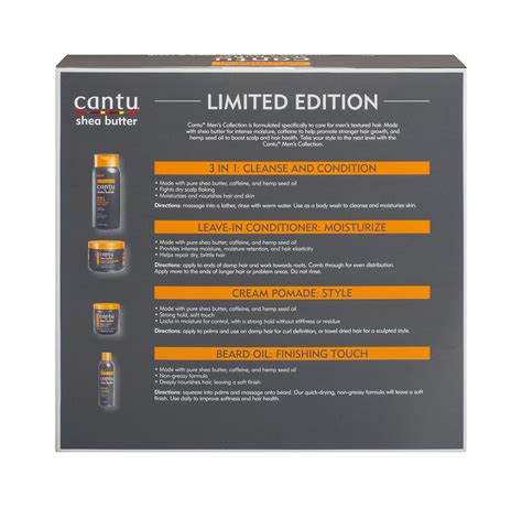 24 Value Cantu Mens Collection 4 Piece T Set 3 In 1 Shampoo 135 Fl Oz Cream Pomade 8