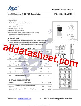 IRL3103 Datasheet(PDF) - Inchange Semiconductor Company Limited