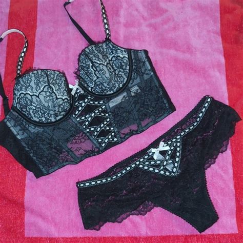 Victoria S Secret Intimates Sleepwear Victoria Secret Corset Lace Vintage Lingerie Set