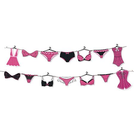 Faixa Decorativa Festa Ch De Lingerie Especial Metros Montada Alegra Festa Artigos