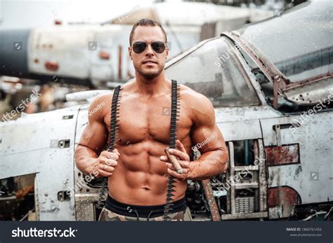 Handsome Muscular Guy Naked Torso Sunglasses Stock Photo Shutterstock